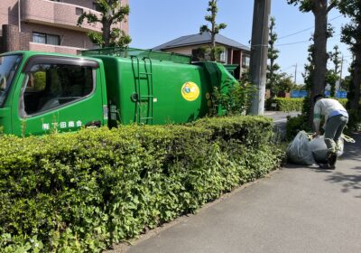 ゴミ収集車に来ていただきさらにスッキリです