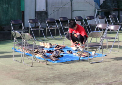 事前に下駄準備中